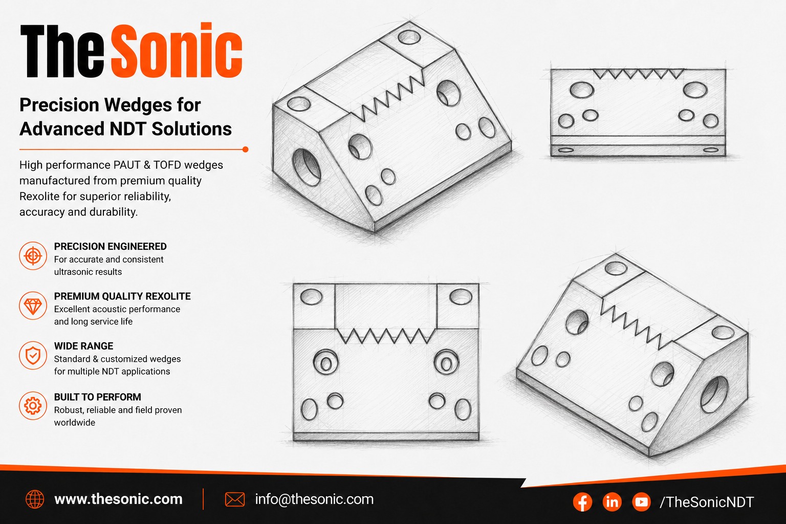 PAUT A1 Series CID Wedges for A1 Probe Series