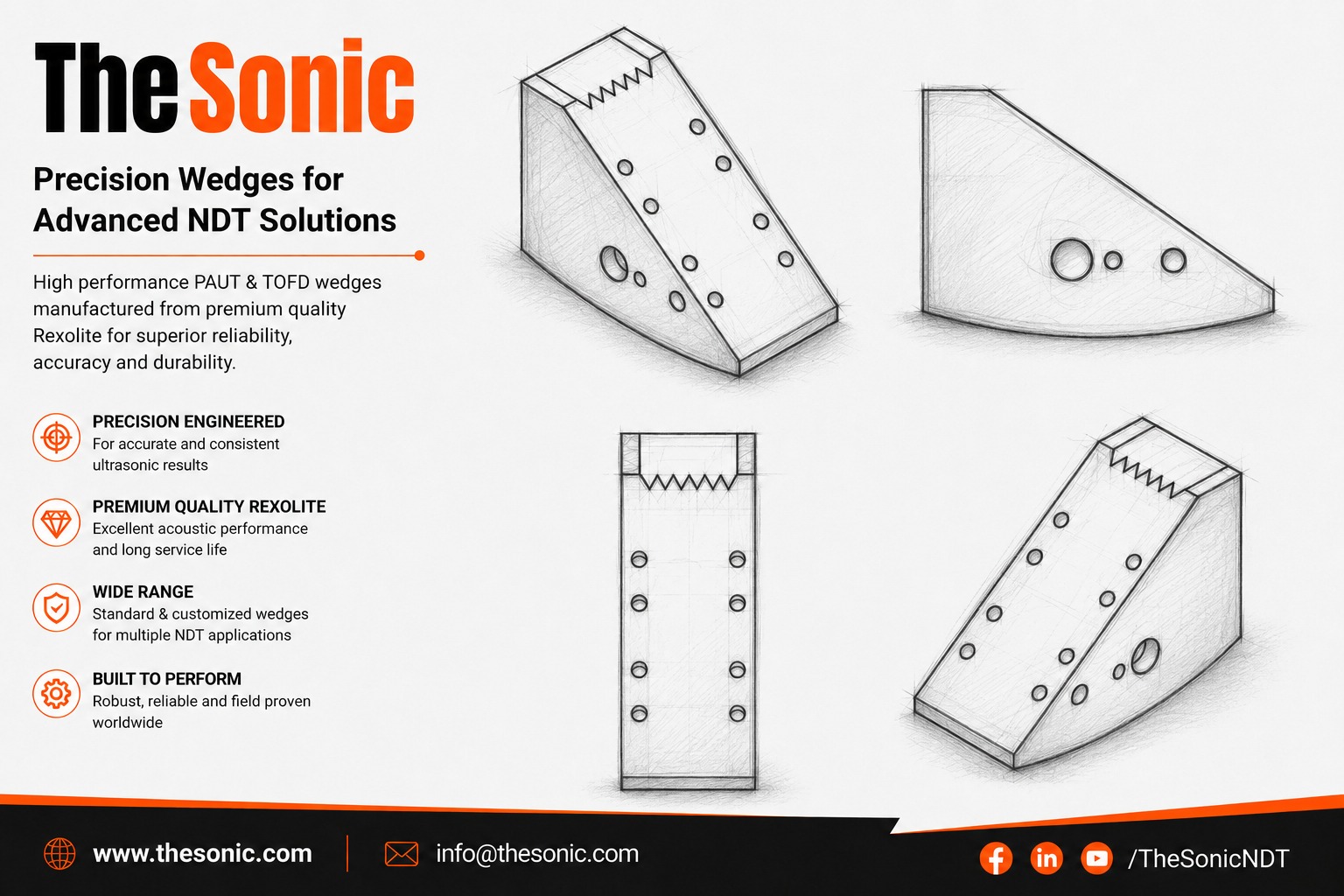 PAUT A2 Series CID Wedges for A2 Probe Series